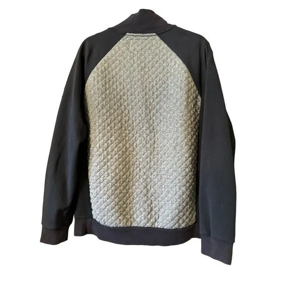 Scotch Soda Sportswear Quilted Bomber Jacket Mens Black Gray Zip Up Casual L - Picture 5 of 11